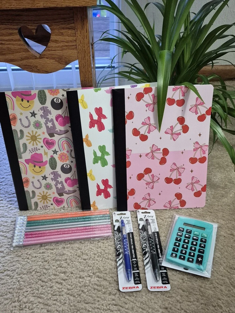 Back To School Bundle...Composition Notebooks, Calculator, Pens And #2 Pencils.
